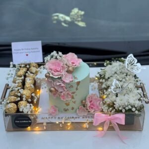 Emerald Grace Mother’s Day Cake – Floral Ferrero Luxe Tray