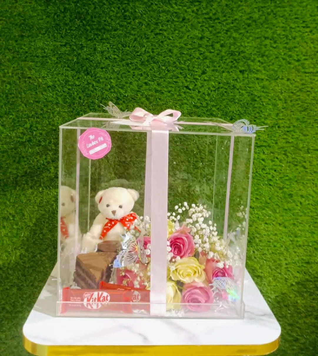 Sweet Snuggle Box 🧸✨ Acrylic Treats & Bloom Combo