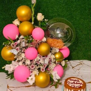 Bloom Pop Royale – Luxury Floral Balloon Birthday Surprise