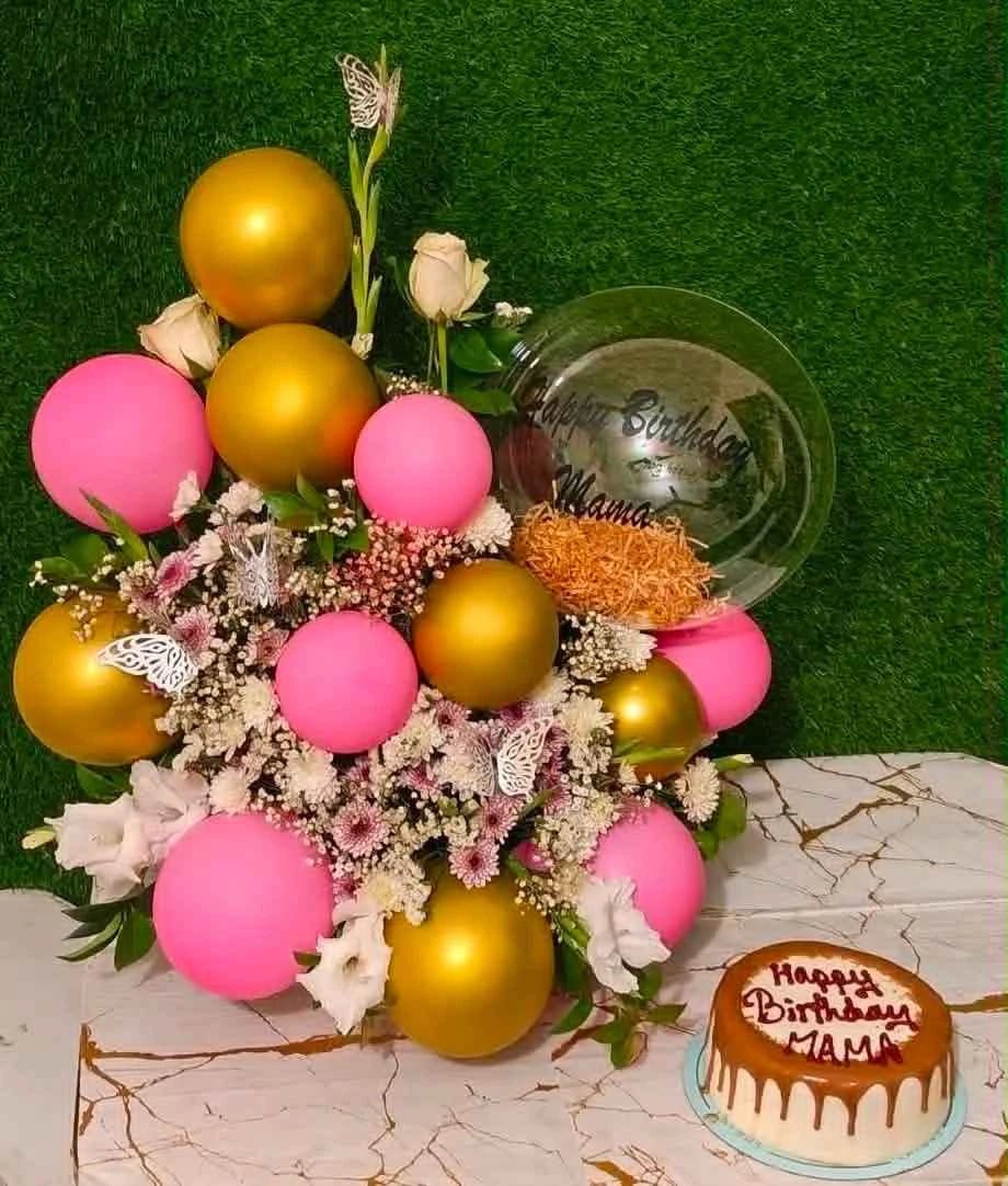 Bloom Pop Royale – Luxury Floral Balloon Birthday Surprise