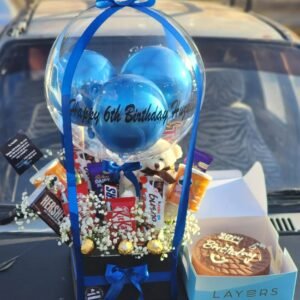 Azure Royale Birthday Box – Cake & Balloon Combo for Him