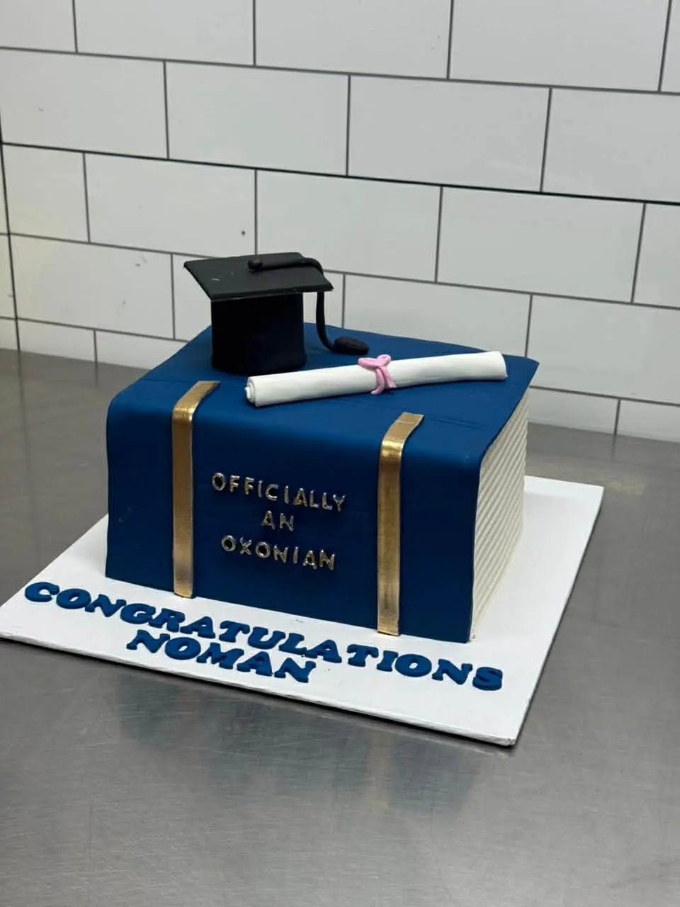 Blue Honor π Premium 8 lbs Graduation & Promotion Cake (For Him)