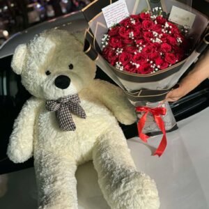 Blushing Love Teddy & Rose Gift Set