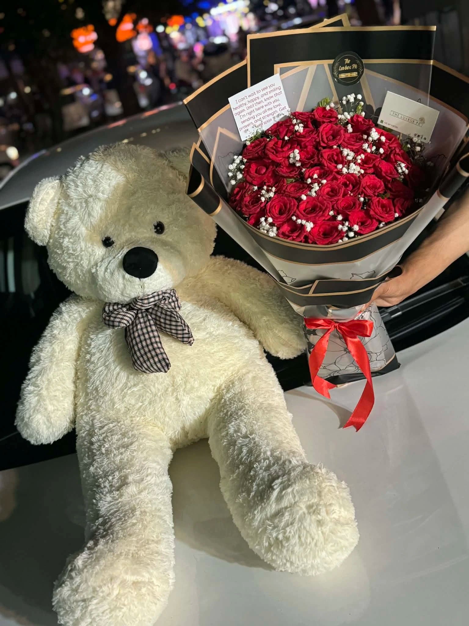 Blushing Love Teddy & Rose Gift Set