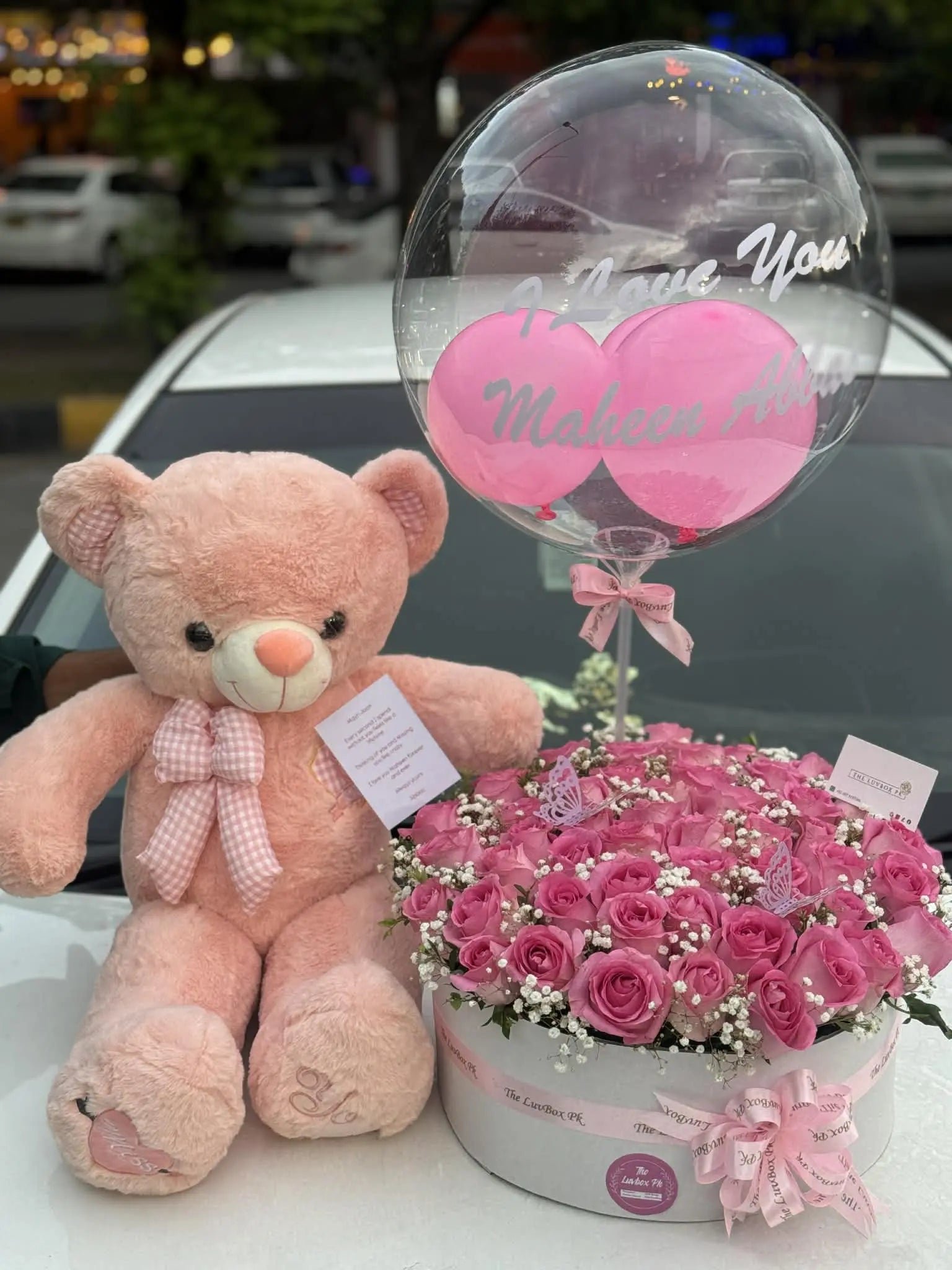 Pink Royale Grande πβ¨ β Luxury Teddy & Imported Rose Box Combo