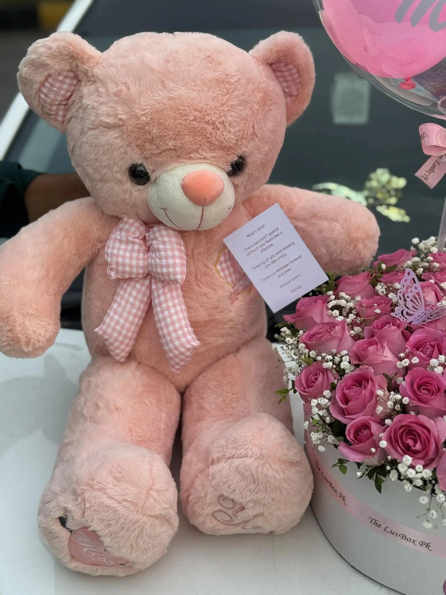 Pink Royale Grande πβ¨ β Luxury Teddy & Imported Rose Box Combo - Image 2