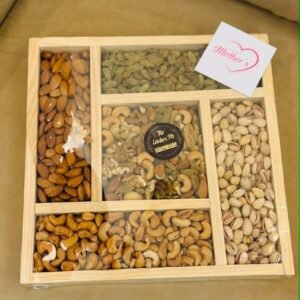 Signature Harvest – Luxury Wooden Dry Fruit Partition Tray
