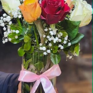 Timeless Grace 💖 Mother’s Day Rose Vase Arrangement