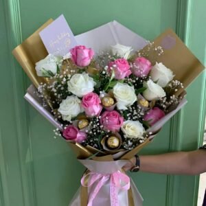 Blush Royale 🌷 Rose & Ferrero Luxury Bouquet