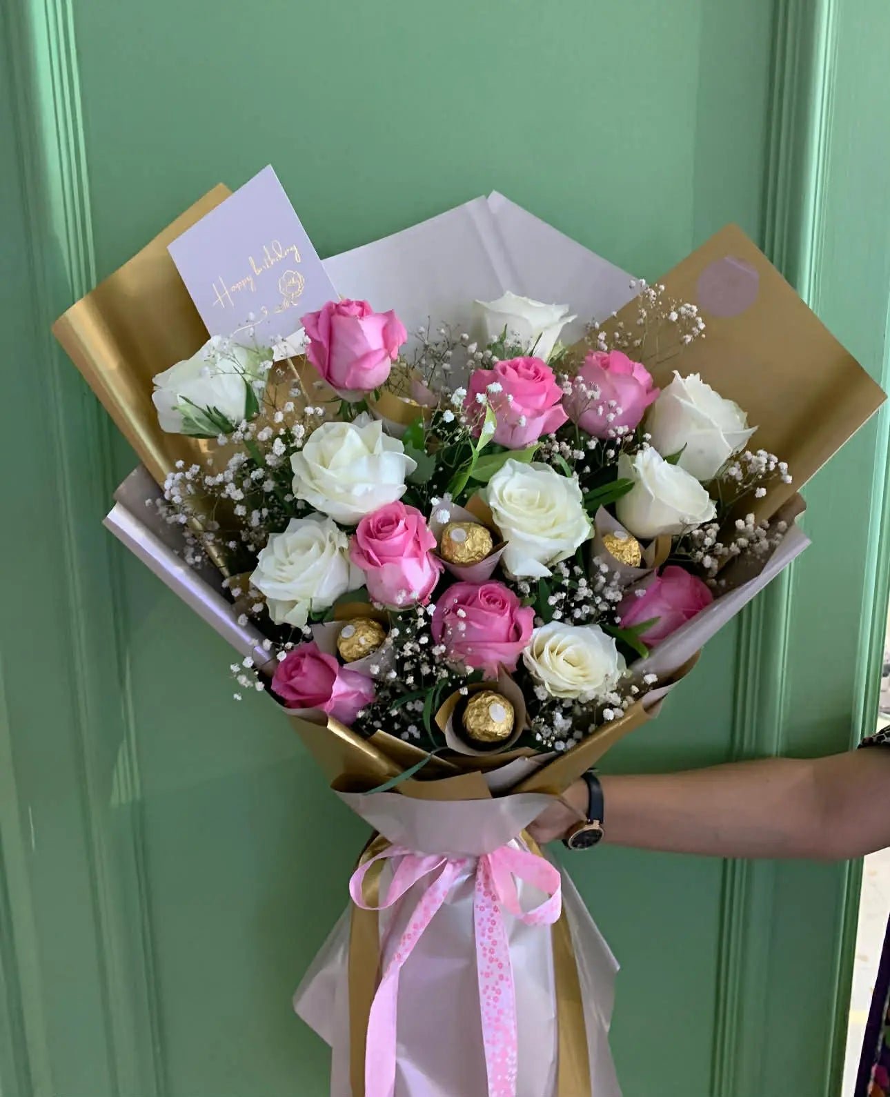 Blush Royale 🌷 Rose & Ferrero Luxury Bouquet