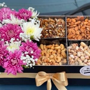 Royal Harvest Box – Luxury Dry Fruits & Floral Gift Hamper