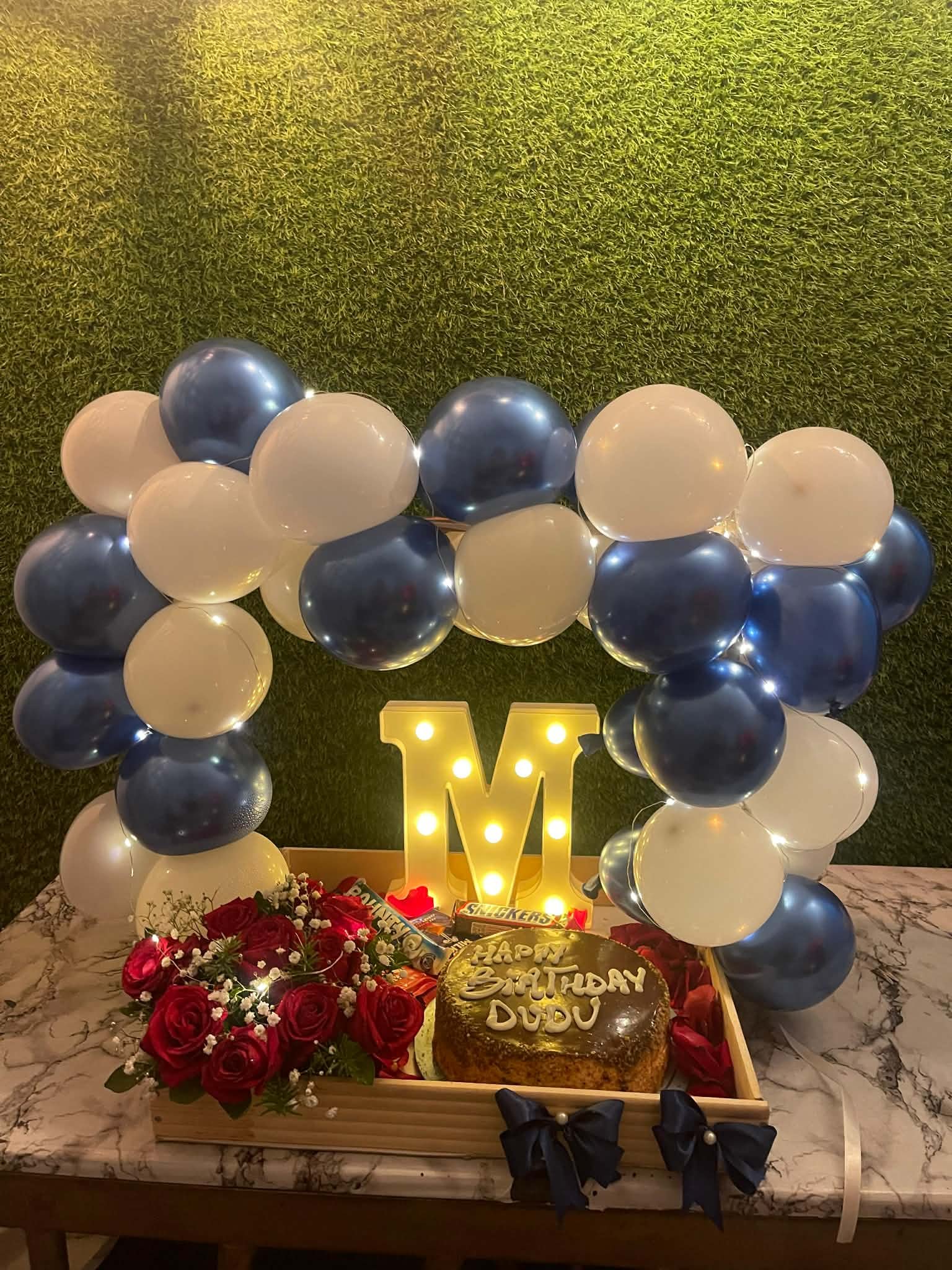 Royal Luxe Wooden Tray Celebration Setup