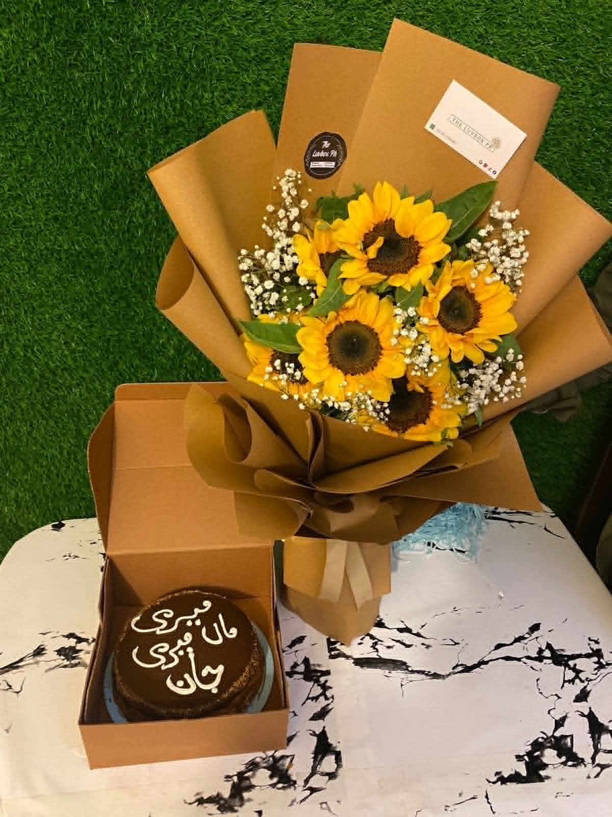 Sunshine for Mom – Birthday Cake & Sunflower Surprise
