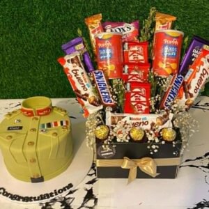 Victory Honor Celebration – Army Theme Cake & Chocolate Gift Box