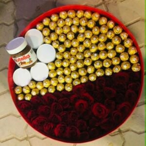 Royal Union Luxe – Wedding Gift with 100 Ferrero, 50 Imported Roses & Nutella Set