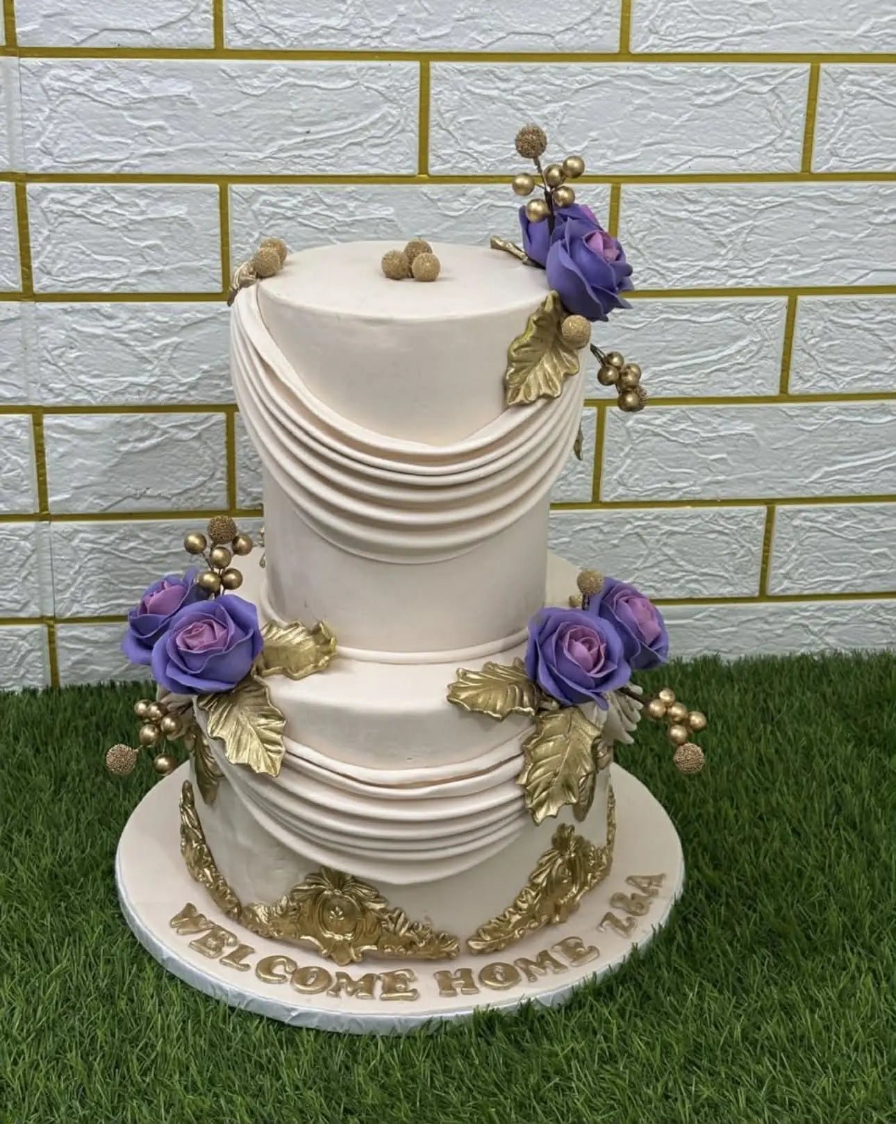 Home at Last 🤍 Grand Welcome Two-Tier Cake