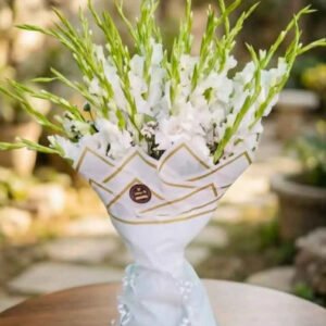 Graceful Gladiolus – Mother’s Day White Flower Bouquet